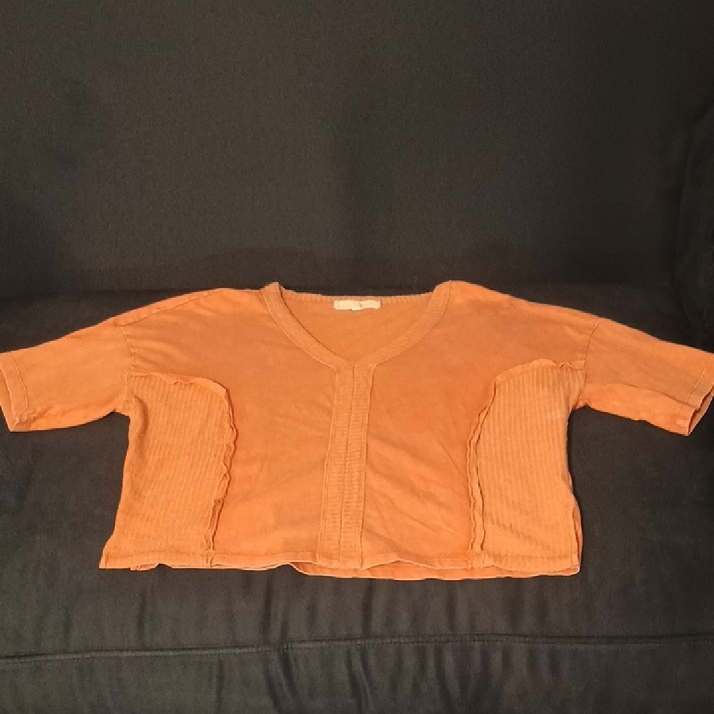 Gilded Intent Pale Coral V-Neck Tee